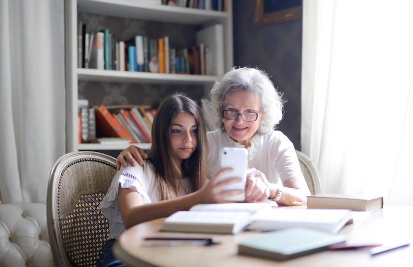 Cómo editar la foto más linda con tus abuelos