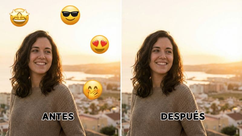 Cómo quitar emojis de fotos fácilmente: guía paso a paso