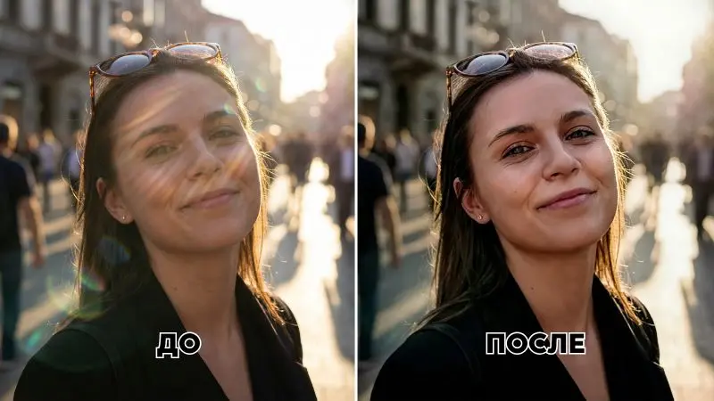Как убрать блики на фото быстро и эффективно