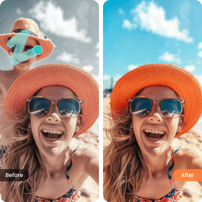 Entfernen Sie Fotobomber aus Urlaubsfotos