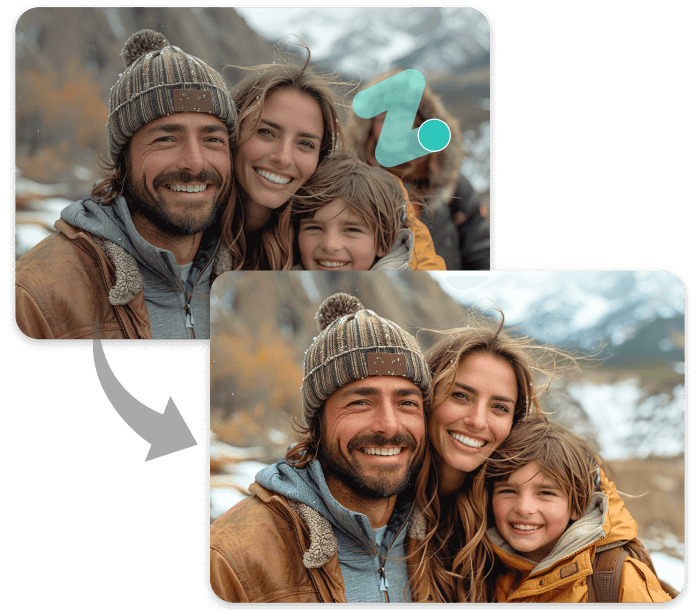 Bereinigen Sie Familienfotos durch Entfernen von Fremden