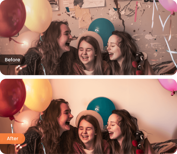 Bearbeiten Sie Partyfotos durch Entfernen von unordentlichen Hintergründen