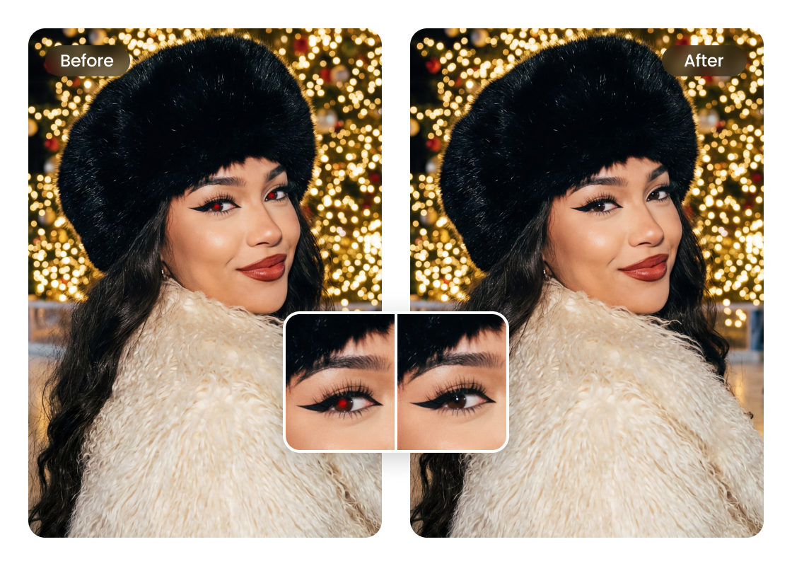 Удаление эффекта красных глаз