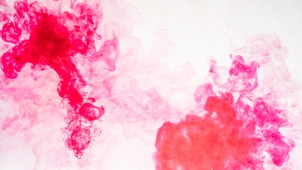 arte abstracto con colores rosa y naranja