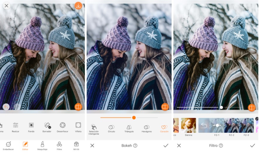 dos amigas en ropa de invierno en la montaña