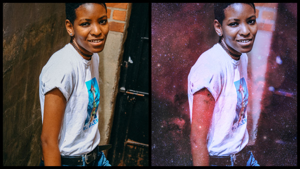 Antes e depois da edição