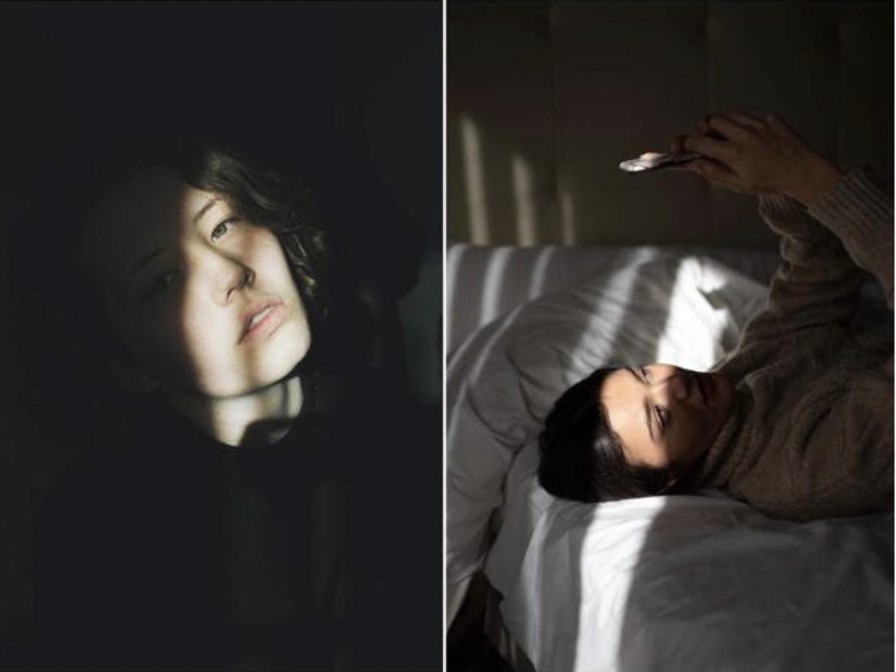 selfies con sombras y luces
