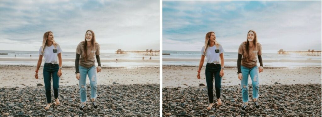 Airbrush eraser tool removes strangers from beach photo