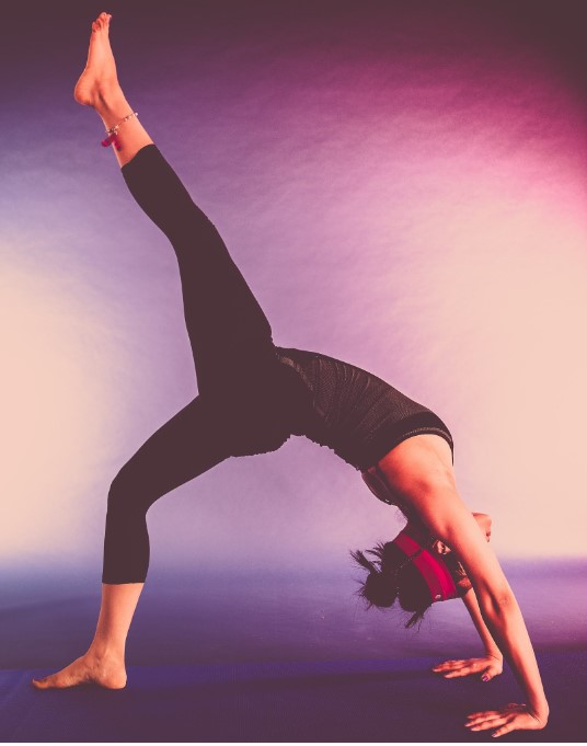 woman doing yoga