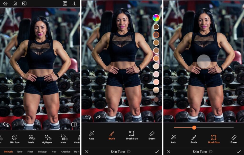 Fitness photography tips - skin tone