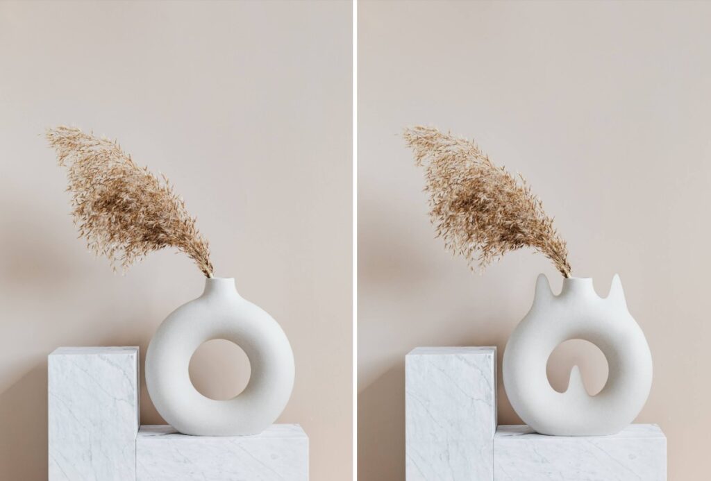 white vase