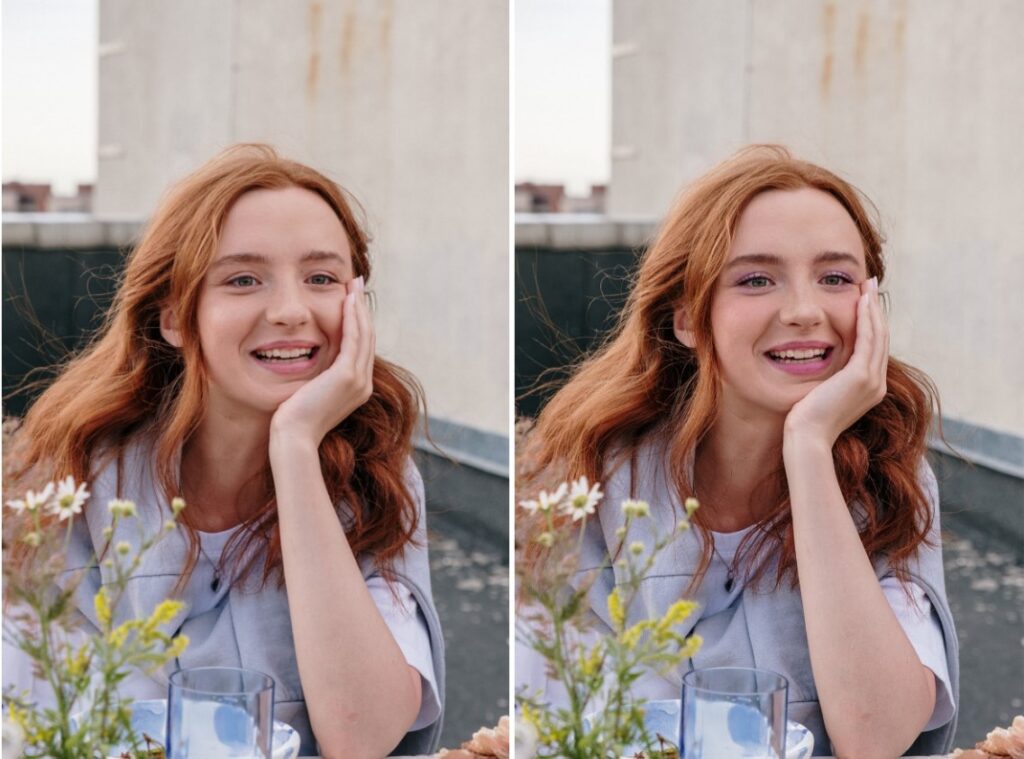 woman smiling
