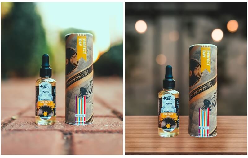 Antes e depois da edição feita pelo Airbrush com a foto de um produto