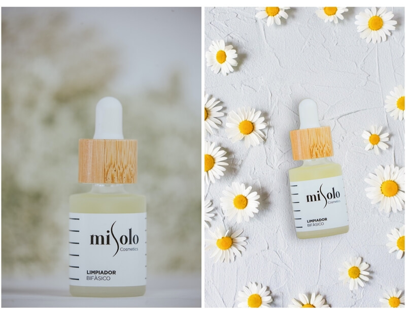 Antes e depois da edição com fundo com flores