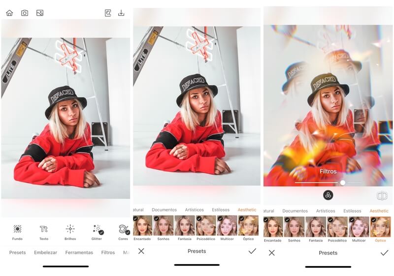 tutorial de edição de foto feita com o Airbrush