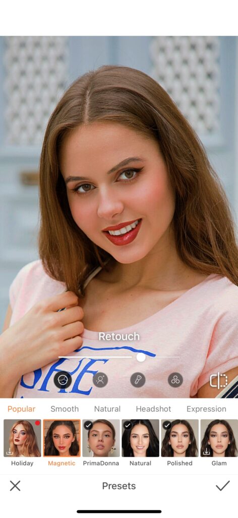 Interface simple de l'application Airbrush