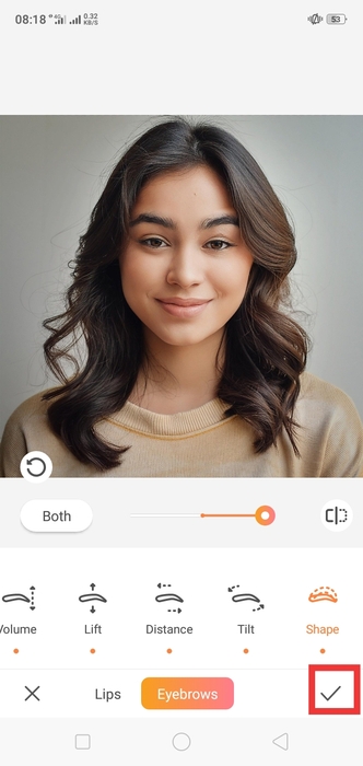 How do You Access Eyebrow Features in the Airbrush App-5