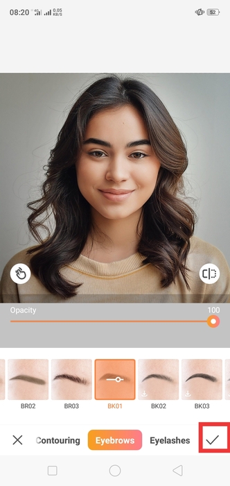How do You Access eyebrows makeup in the Airbrush App-4