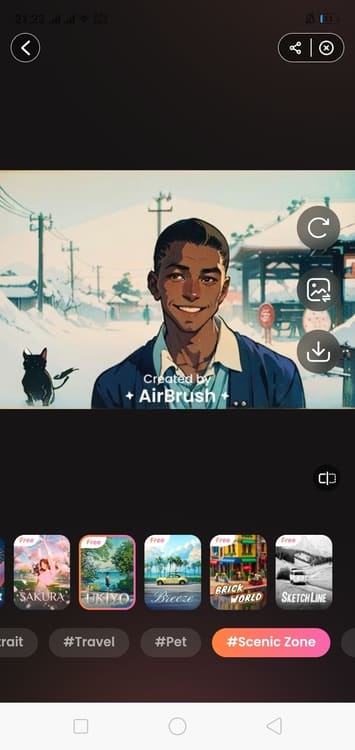 Airbrush AI Style App Screenshot EN - man ukiyo after