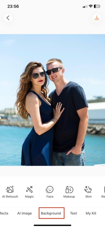 Airbrush Background App Screenshot EN - couple 2