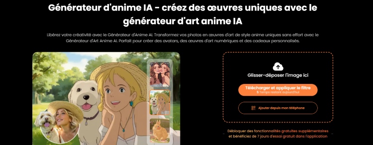 Airbrush Ghibli filter Web Screenshot FR