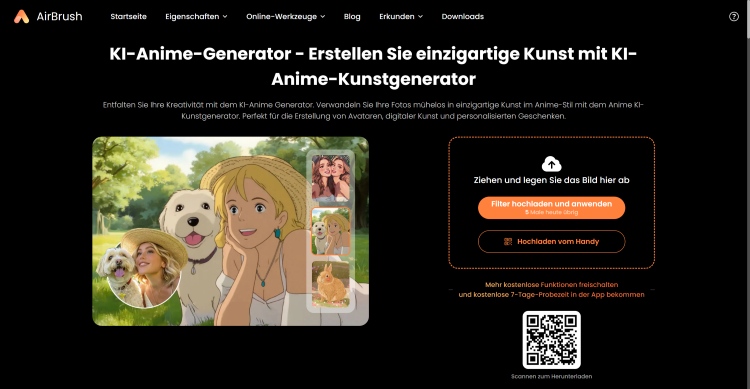 Airbrush Ghibli filter Web Screenshot GE
