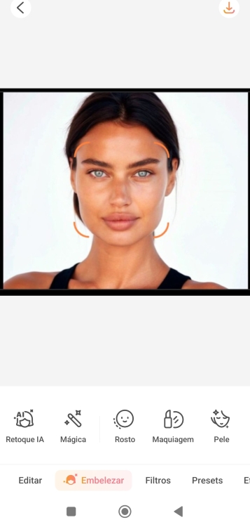 Airbrush Face Edit Screenshot PT - upload face shape