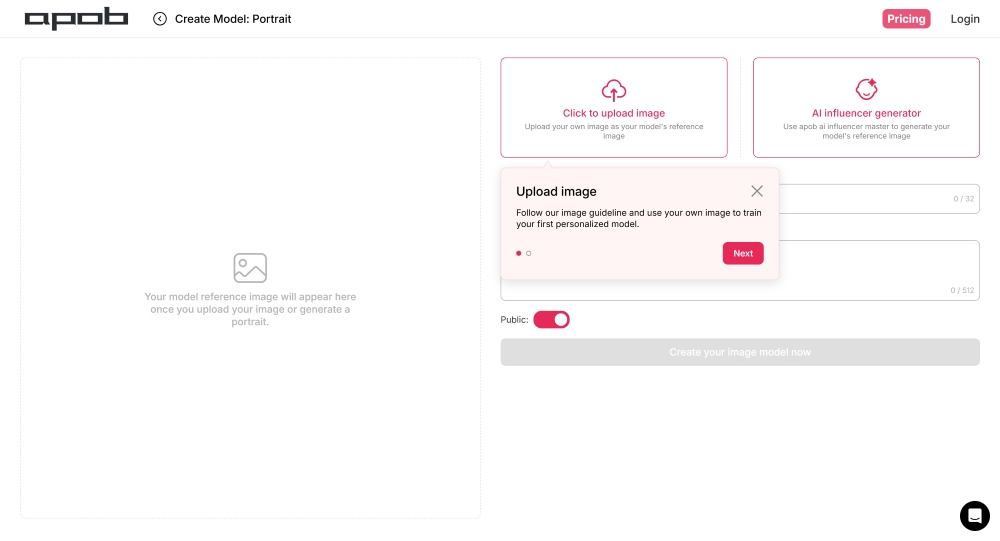 APOB AI Web Screenshot EN - Weight Loss Simulator