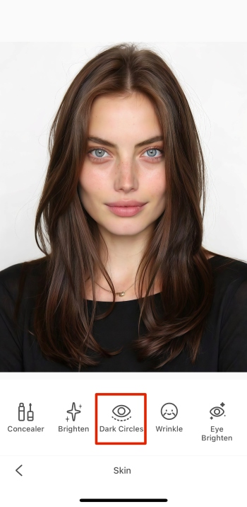 Airbrush App Screenshot EN - Remove Eye Bags dark circles