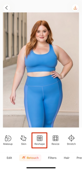 Airbrush App Screenshot EN - Weight Loss Simulator reshape