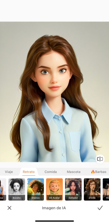 Airbrush App Screenshot ES - AI image avatar 3D avatar