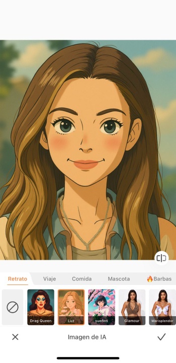 Airbrush App Screenshot ES - Photo to Cartoon AI Image choose style