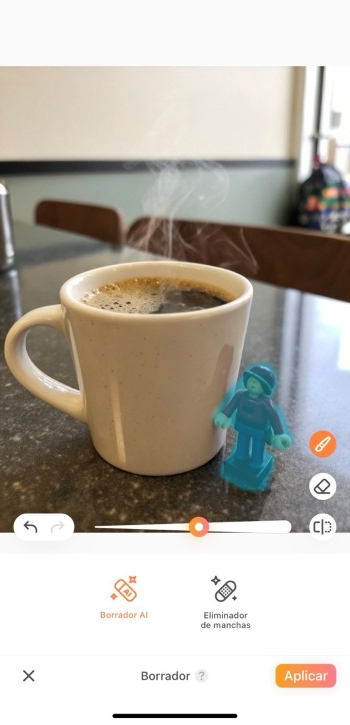 Airbrush App Screenshot ES - remove an object brush an object