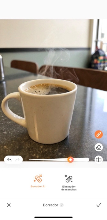 Airbrush App Screenshot ES - remove an object result