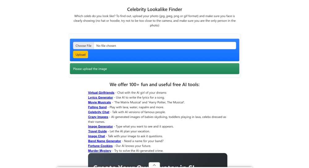 BoredHumans Web Screenshot EN - celebrity look alike