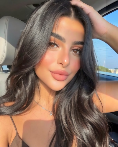 Lip Filler Simulator - selfie in the car after