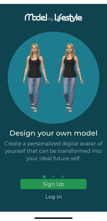 Model My Diet App Screenshot EN - Weight Loss Simulator main page
