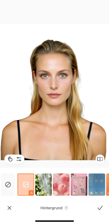 Airbrush App Screenshot GE - passport photo manually white background