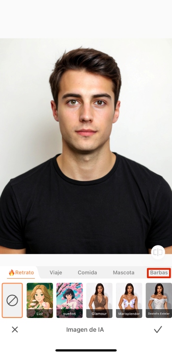 Airbrush App Screenshot ES - beard filter ai image beards
