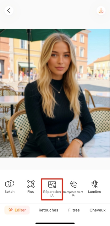 Airbrush App Screenshot FR - unblur image image enhancer ai repair