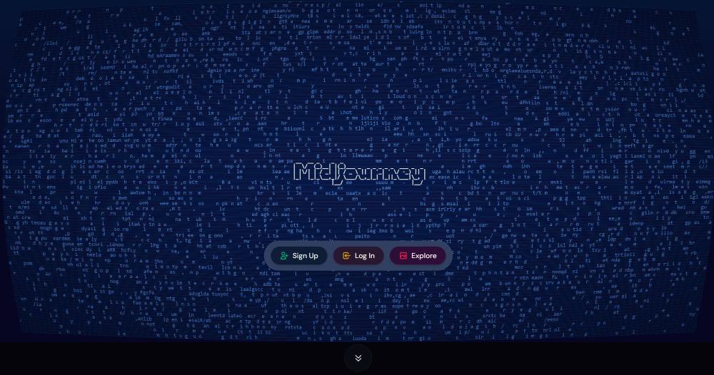 Midjourney Web Screenshot EN - main page