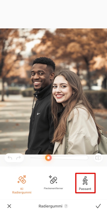 Airbrush App Screenshot GE - remove people from photos passerby