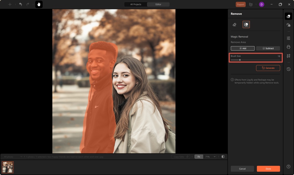Airbrush Studio Screenshot EN - remove people from photos brush