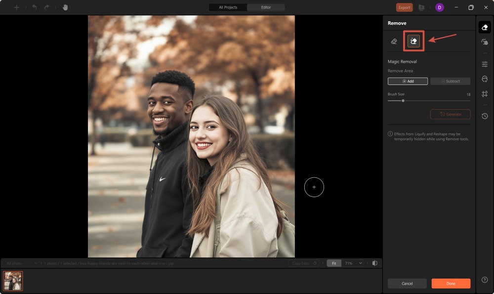 Airbrush Studio Screenshot EN - remove people from photos magic remover