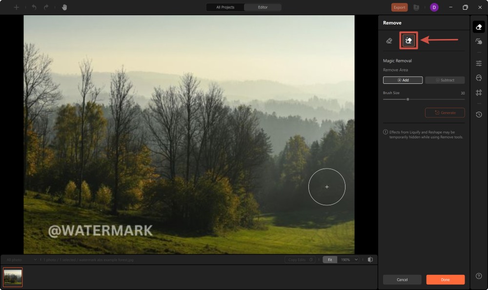 Airbrush Studio Screenshot EN - remove watermark magic removal