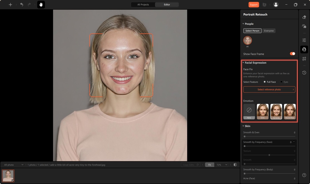 Airbrush Studio Screenshot EN - Face Editing Apps Facial Expression