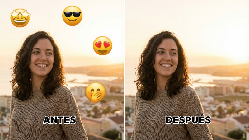 Cómo quitar emojis de fotos fácilmente: guía paso a paso