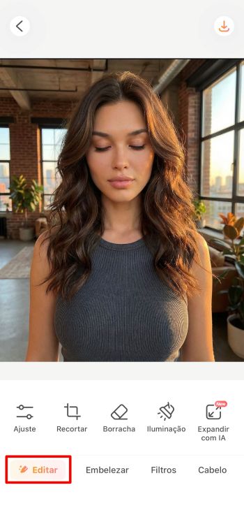 Airbrush App Screenshot PT - open eyes edit