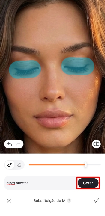 Airbrush App Screenshot PT - open eyes replace ai generate