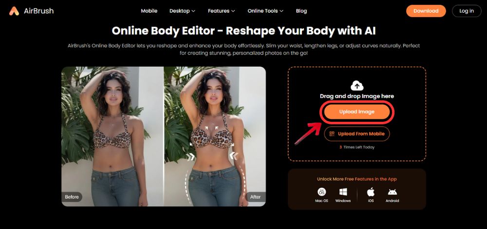 Airbrush Web Screenshot EN - Why Do I Look Fat in Pictures Airbrush Body Editor - 02
